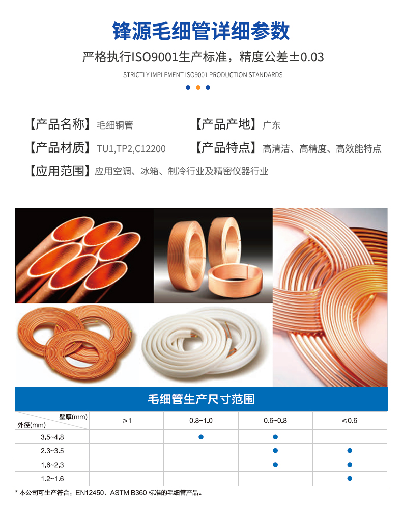 毛細銅盤管參數(shù)